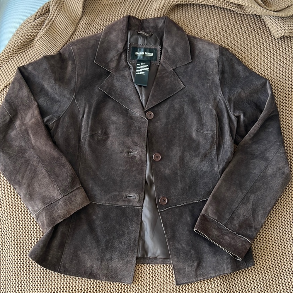 Brandon Thomas suede coat